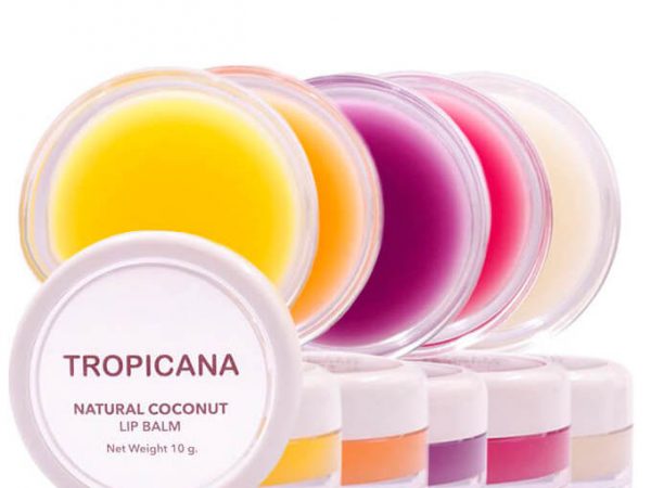 Бальзам для губ на кокосовом масле Tropicana 10 гр 3 аромата