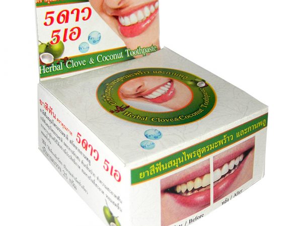 Круглая Зубная паста 5Star с кокосом 25 гр