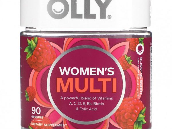 OLLY, Мультивитамины для женщин, блаженные ягоды, 90 жевательных таблеток