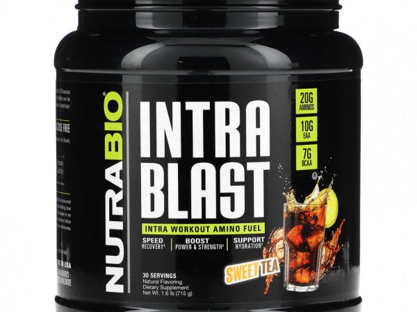 Nutrabio Labs, Intra Blast, топливо для приема во время тренировки, сладкий чай, 715 г (1,6 фунта)