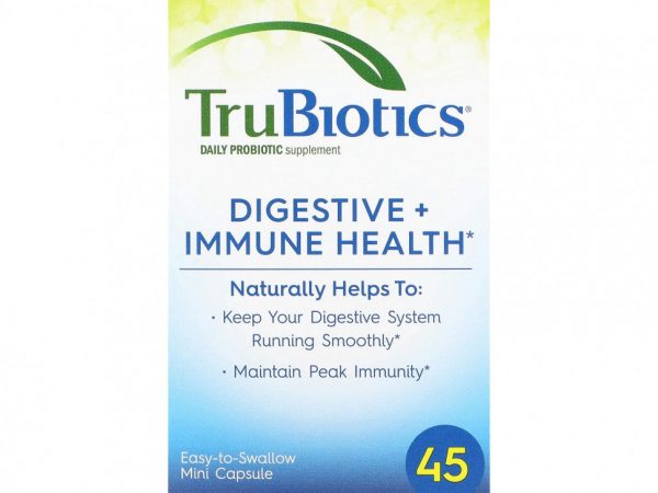 TruBiotics, Здоровье пищеварительной системы и иммунитета, 45 вегетарианских капсул