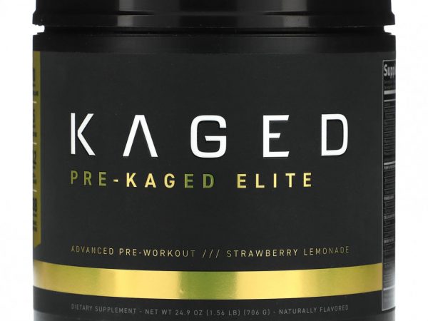 Kaged, PRE-KAGED Elite, расширенный предтренировочный комплекс, клубничный лимонад, 706 г (1,56 фунта)