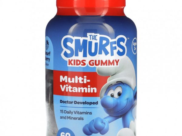 The Smurfs, жевательные мультивитамины, для детей от 3 лет, ягодный вкус, 60 жевательных конфет