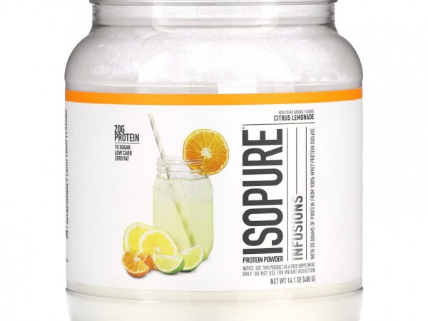 Isopure, Infusions, протеиновый порошок, цитрусовый лимонад, 400 г (14,1 унции)