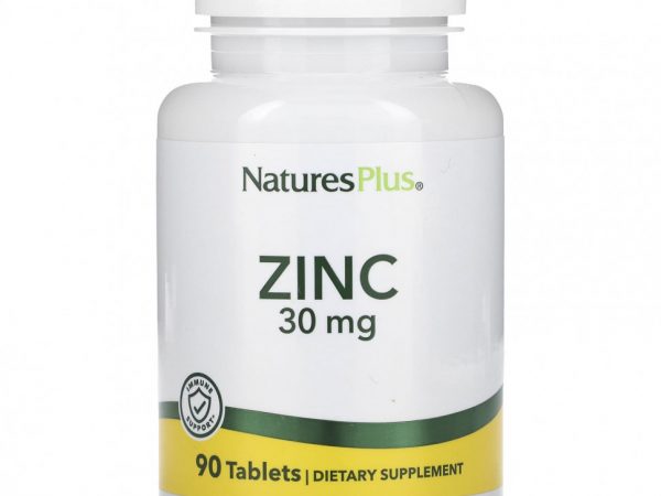 NaturesPlus, Цинк, 30 мг, 90 таблеток
