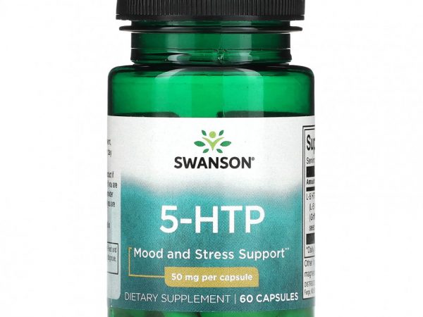 Swanson, 5-HTP, 50 мг, 60 капсул