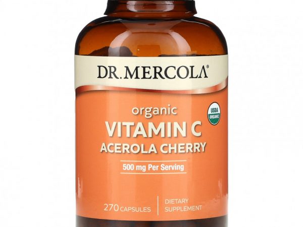 Dr. Mercola, Органический витамин C, ацерола, 166 мг, 270 капсул
