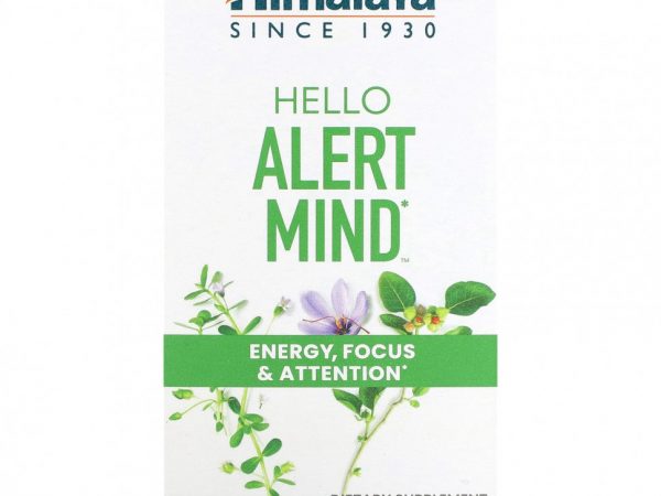 Himalaya, Hello Alert Mind, 60 веганских капсул