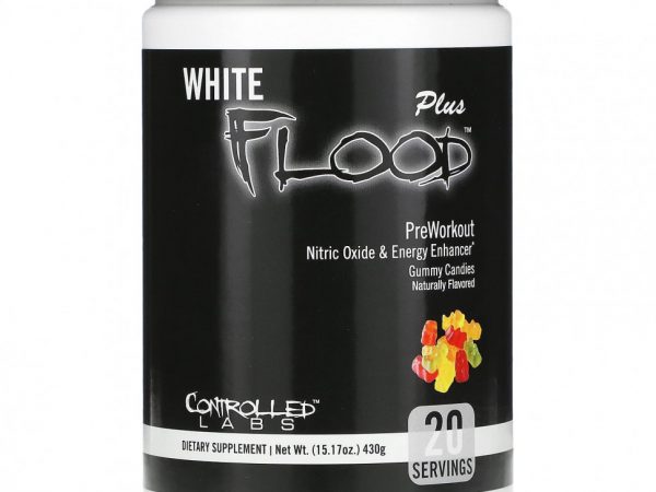 Controlled Labs, White Flood Plus, перед тренировкой, жевательные конфеты, 430 г (15,17 унции)