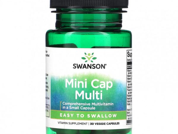 Swanson, Mini Cap Multi, 30 растительных капсул