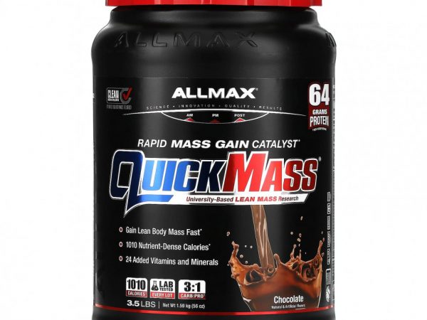 ALLMAX, QuickMass, катализатор для быстрого набора массы, шоколад, 1,59 кг (3,5 фунта)