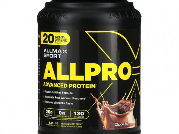 ALLMAX, Sport, ALLPRO Advanced Protein, с шоколадом, 1453 г (3,2 фунта)