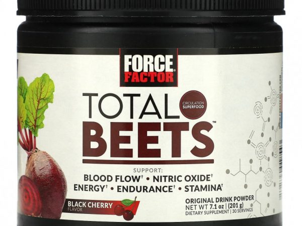 Force Factor, Total Beets, оригинальный напиток в порошке, черная вишня, 201 г (7,1 унции)
