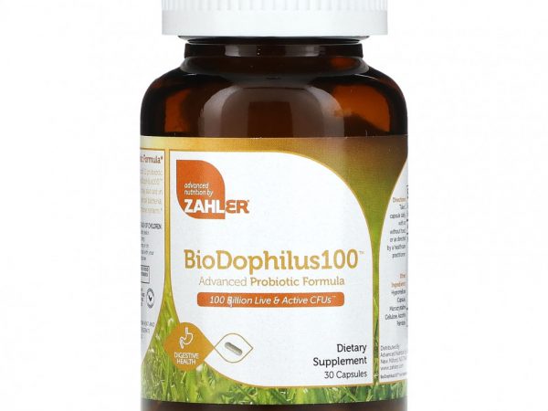 Zahler, BioDophilus100, улучшенная формула с пробиотиками, 100 млрд КОЕ, 30 капсул