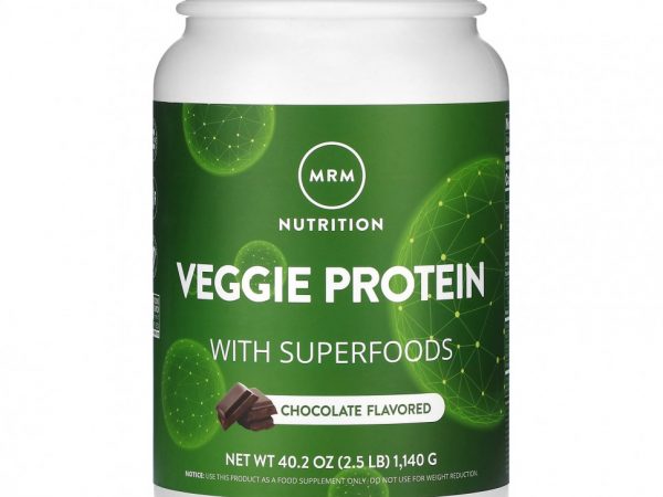 MRM Nutrition, Растительный протеин с суперфудами, со вкусом шоколада, 1140 г (2,5 фунта)