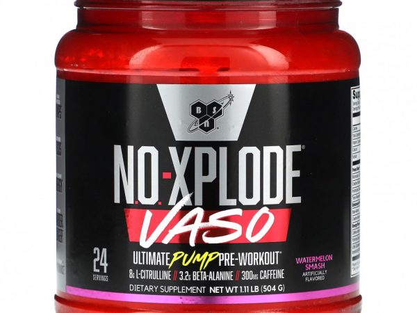 BSN, No-Xplode VASO, Ultimate Pump перед тренировкой, арбузный сок, 504 г (1,11 фунта)