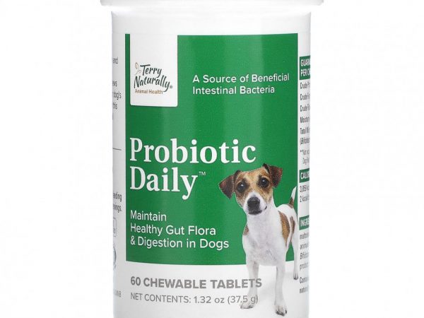 Terry Naturally, Probiotic Daily, для собак, 60 жевательных таблеток, 37,5 г (1,32 унции)