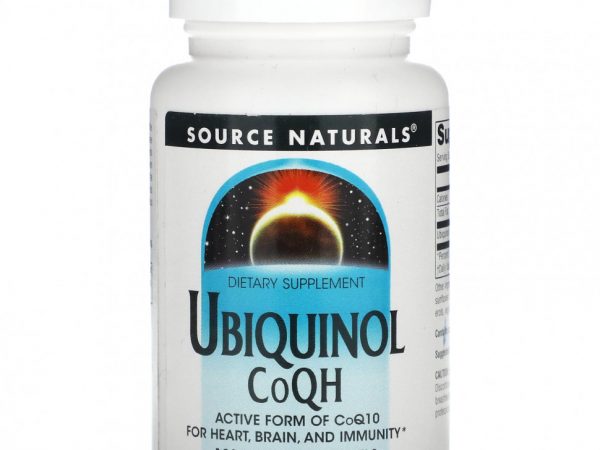 Source Naturals, Убихинол, коэнзим QH, 100 мг, 30 мягких таблеток