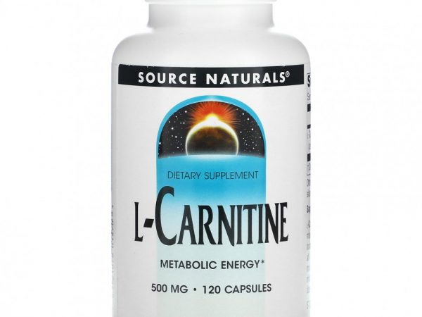 Source Naturals, L-карнитин, 500 мг, 120 капсул