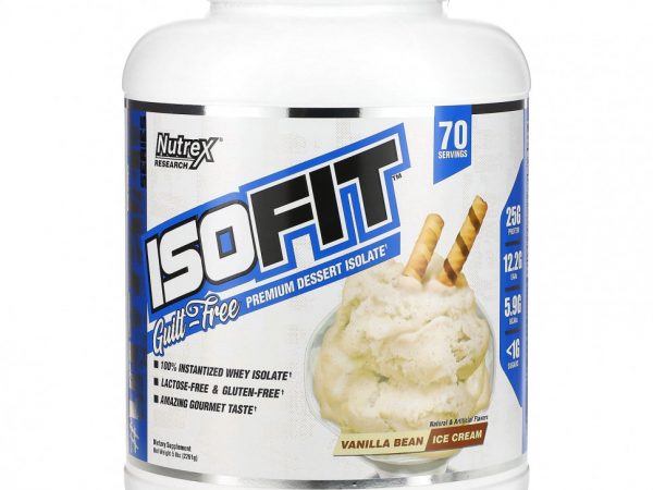 Nutrex Research, IsoFit, ванильное мороженое, 2261 г (5 фунтов)