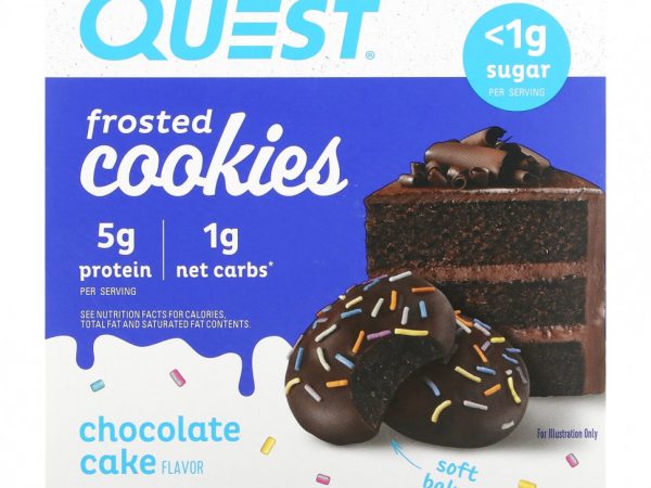 Quest Nutrition, Замороженное печенье, праздничный торт, 8 печений, 25 г (0,88 унции)