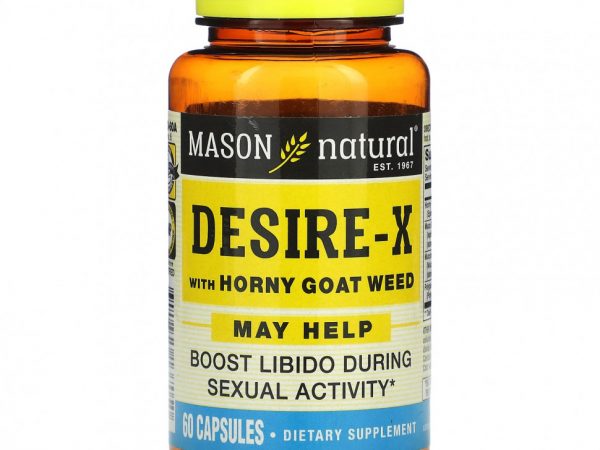 Mason Natural, Desire-X с сорняком из роговой козы, 60 капсул