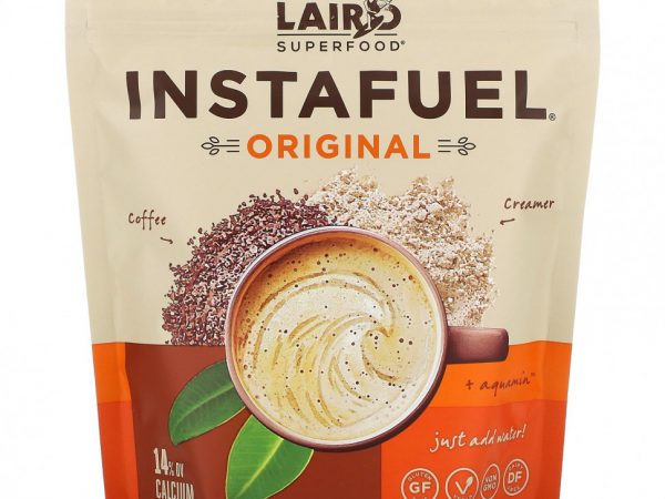 Laird Superfood, InstaFuel, кофе премиального качества и сливки из суперфудов, оригинальный, 227 г (8 унций)