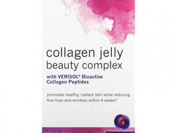 NOW Foods, Solutions, Collagen Jelly Beauty Complex, сладкая слива, 10 желейных палочек, 20 г (0,705 унции)