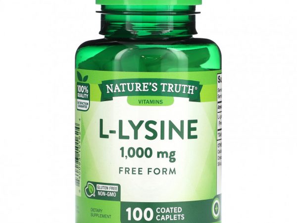 Nature's Truth, L-лизин, 1000 мг, 100 капсул, покрытых оболочкой