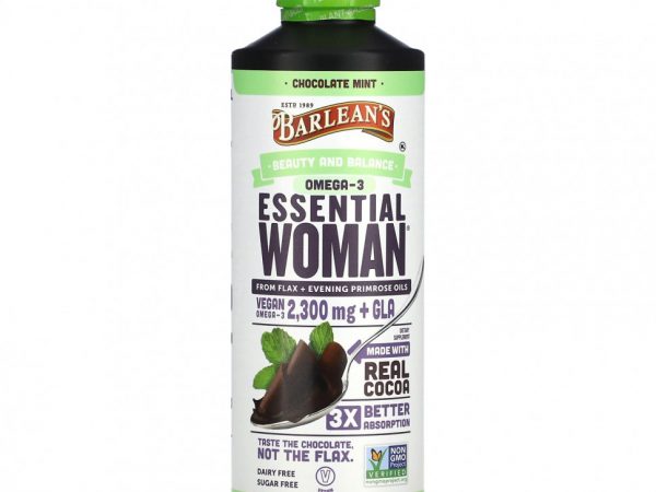 Barlean's, Omega-3 Essential для женщин, шоколад и мята, 454 г (16 унций)