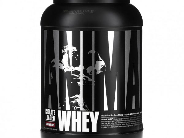 Universal Nutrition, Animal Muscle Food, сыворотка, клубника, 907 г (2 фунта)