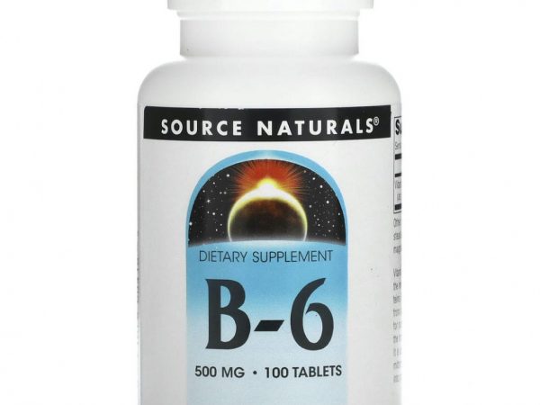 Source Naturals, В6, 500 мг, 100 таблеток