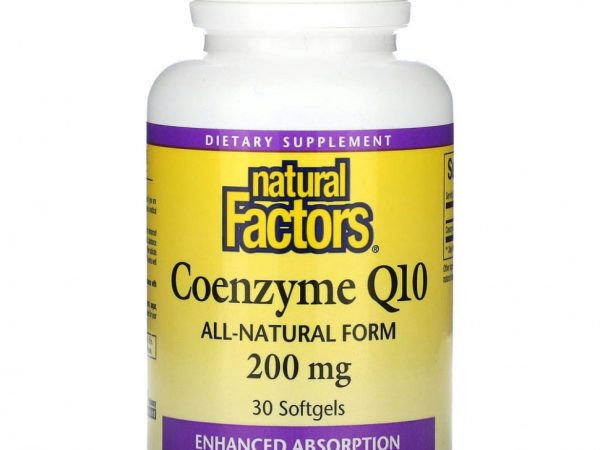 Natural Factors, коэнзим Q10, 200 мг, 30 капсул