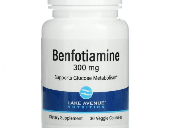 Lake Avenue Nutrition, бенфотиамин, 300 мг, 30 растительных капсул