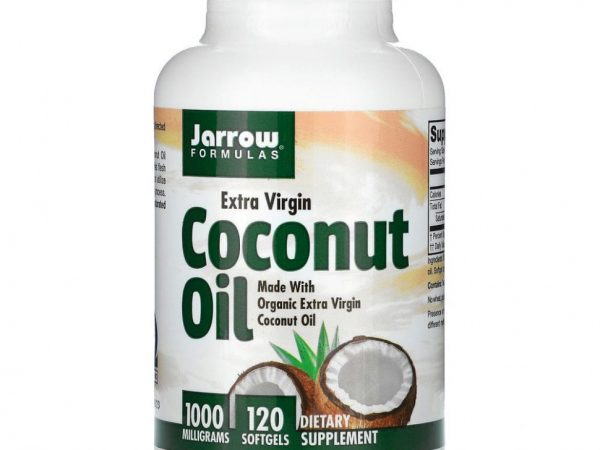 Jarrow Formulas, кокосовое масло первого холодного отжима, 1000 мг, 120 капсул