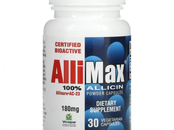 Allimax, Капсулы с порошком 100%-ного аллицина, 180 мг, 30 капсул в растительной оболочке