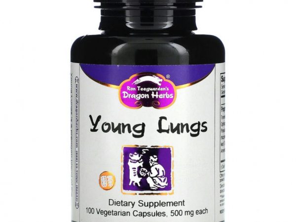Dragon Herbs, Young Lungs, 500 мг, 100 вегетарианских капсул