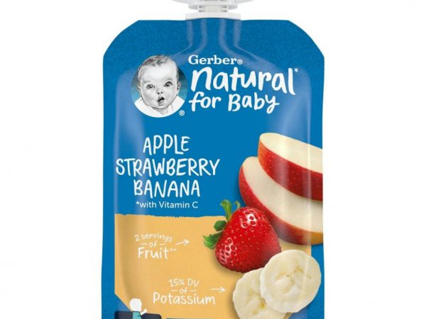 Gerber, Smart Flow, «Яблоко, клубника и банан», 99 г, 3,5 унции