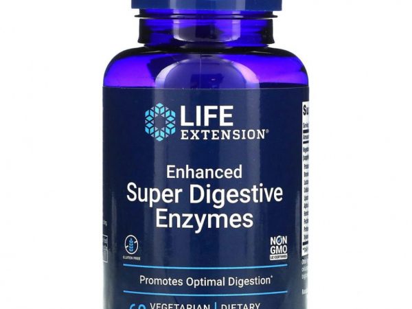 Life Extension, усовершенствованная суперсмесь пищеварительных ферментов, 60 вегетарианских капсул