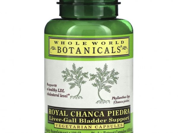Whole World Botanicals, Royal Chanca Piedra, для поддержки здоровья печени и желчного пузыря, 400 мг, 120 вегетарианских капсул