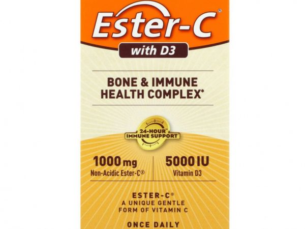 American Health, Ester-C с D3, 60 вегетарианских таблеток