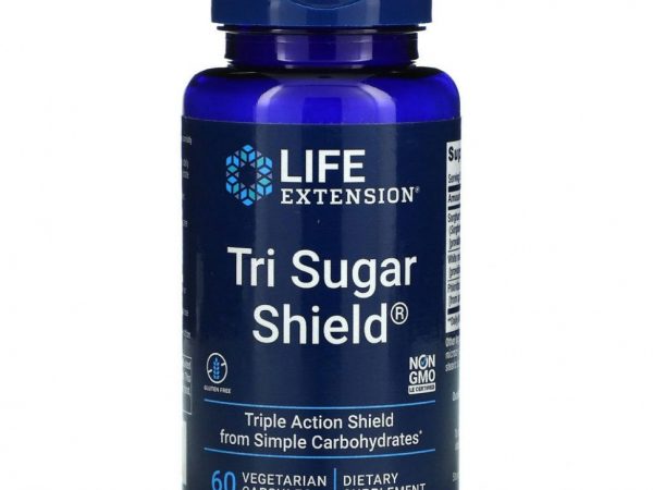 Life Extension, Tri Sugar Shield, 60 растительных капсул