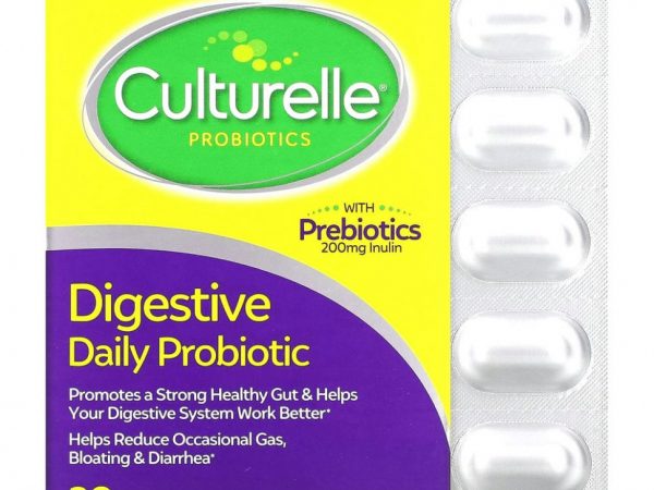 Culturelle, пробиотики, ежедневный пробиотик для пищеварения, 10 миллиардов КОЕ, 30 вегетарианских капсул для приема один раз в день