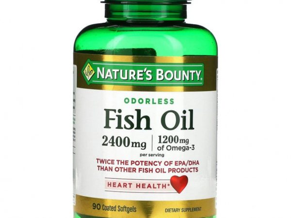 Nature's Bounty, Рыбий жир, 1,200 мг, 90 мягких таблеток с покрытием