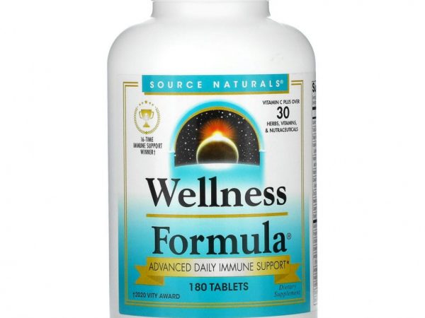 Source Naturals, Wellness Formula, ежедневная иммунная поддержка, 180 таблеток