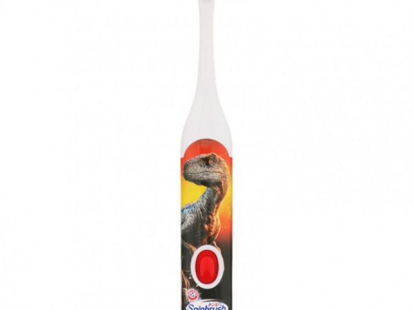 Arm & Hammer, Kid's Spinbrush, «Мир Юрского периода», мягкая, 1 зубная щетка на батарейках