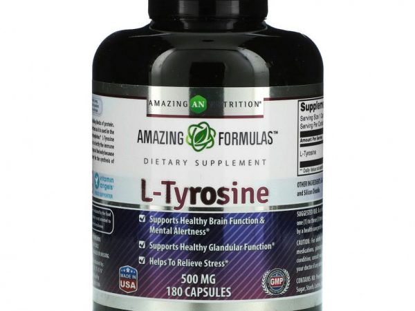 Amazing Nutrition, L-тирозин, 500 мг, 180 капсул