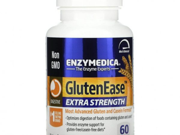 Enzymedica, GlutenEase, Extra Strength, 60 капсул