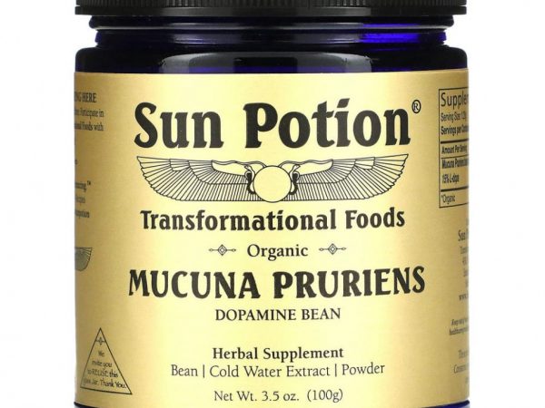 Sun Potion, Органический порошок мукуны жгучей, 100 г (3,5 унции)