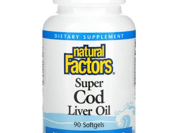 Natural Factors, супержир печени трески, 90 мягких таблеток